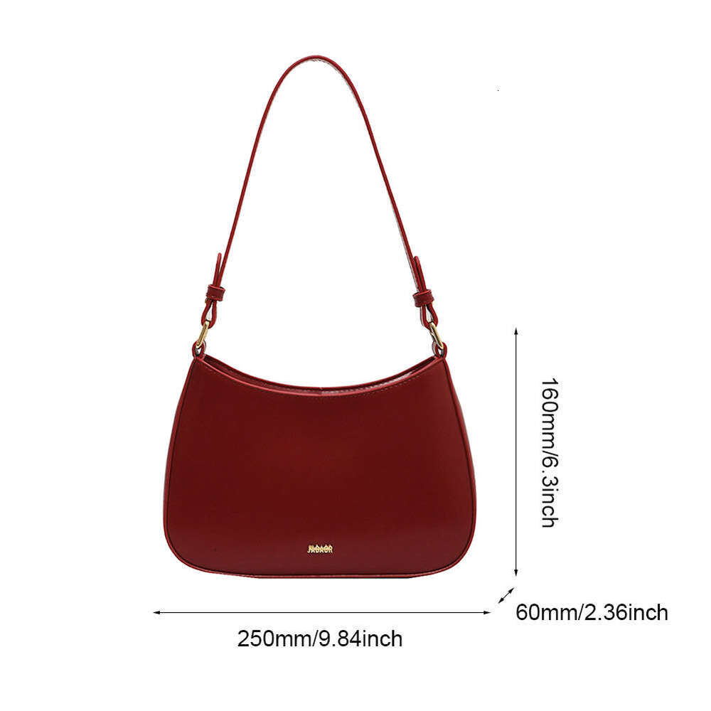Wine Red Shoulder Bags for Women's 2025 New Texture Leather Crossbody Bag Designer Wedding Bride Handbags Vintage Satchel