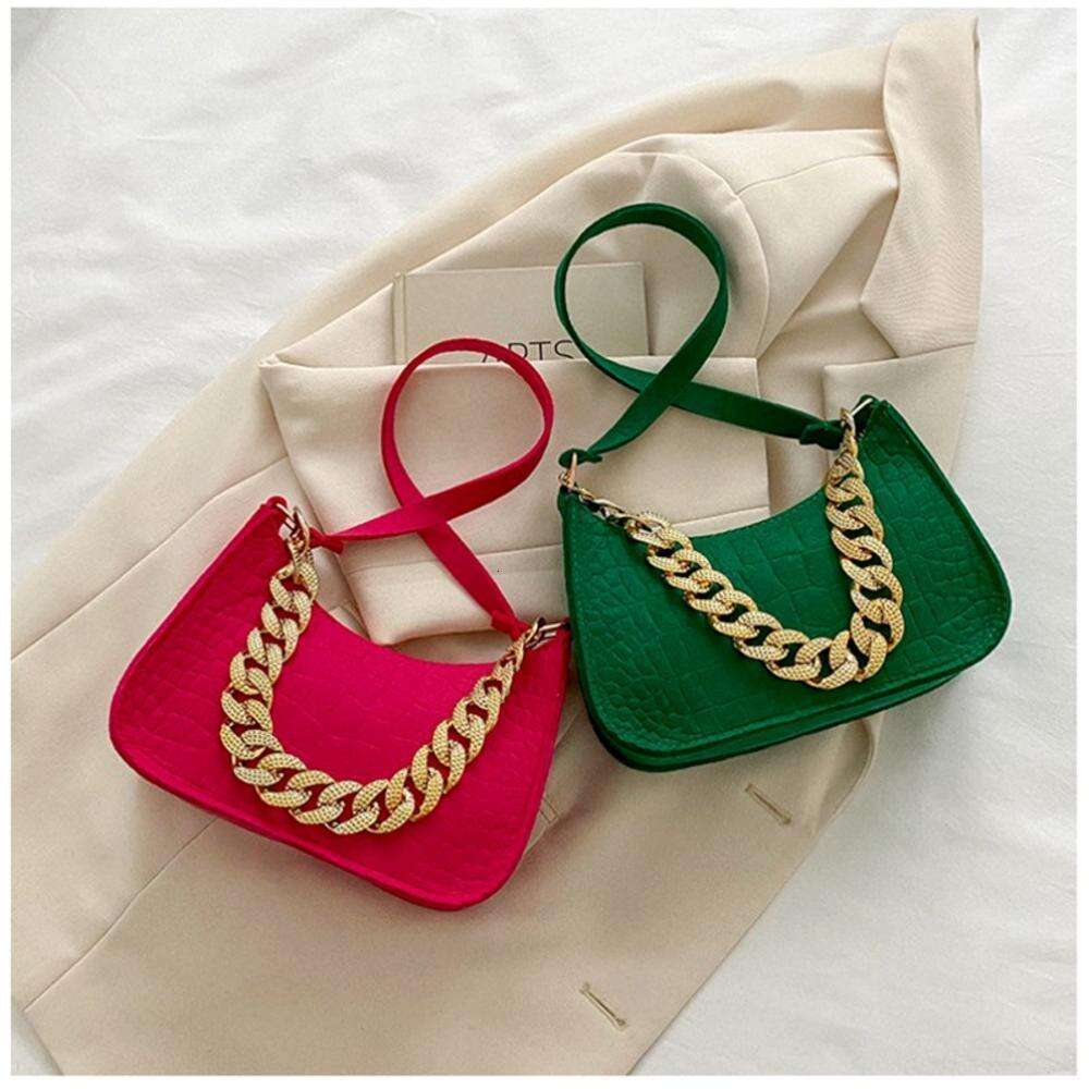 Brand Handbags Summer Metal Chain Shoulder Bag Women Office Party Handbag Elegant Ladies Fashion Clutch Bags New
