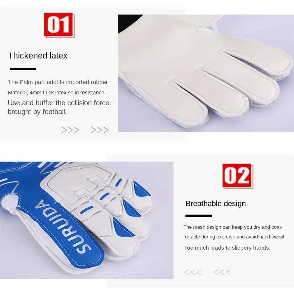 1 pair of anti slip goalkeeper gloves size 5-10 latex childrens and adult football goalkeeper gloves professional wear-resistant DIYXJ250412