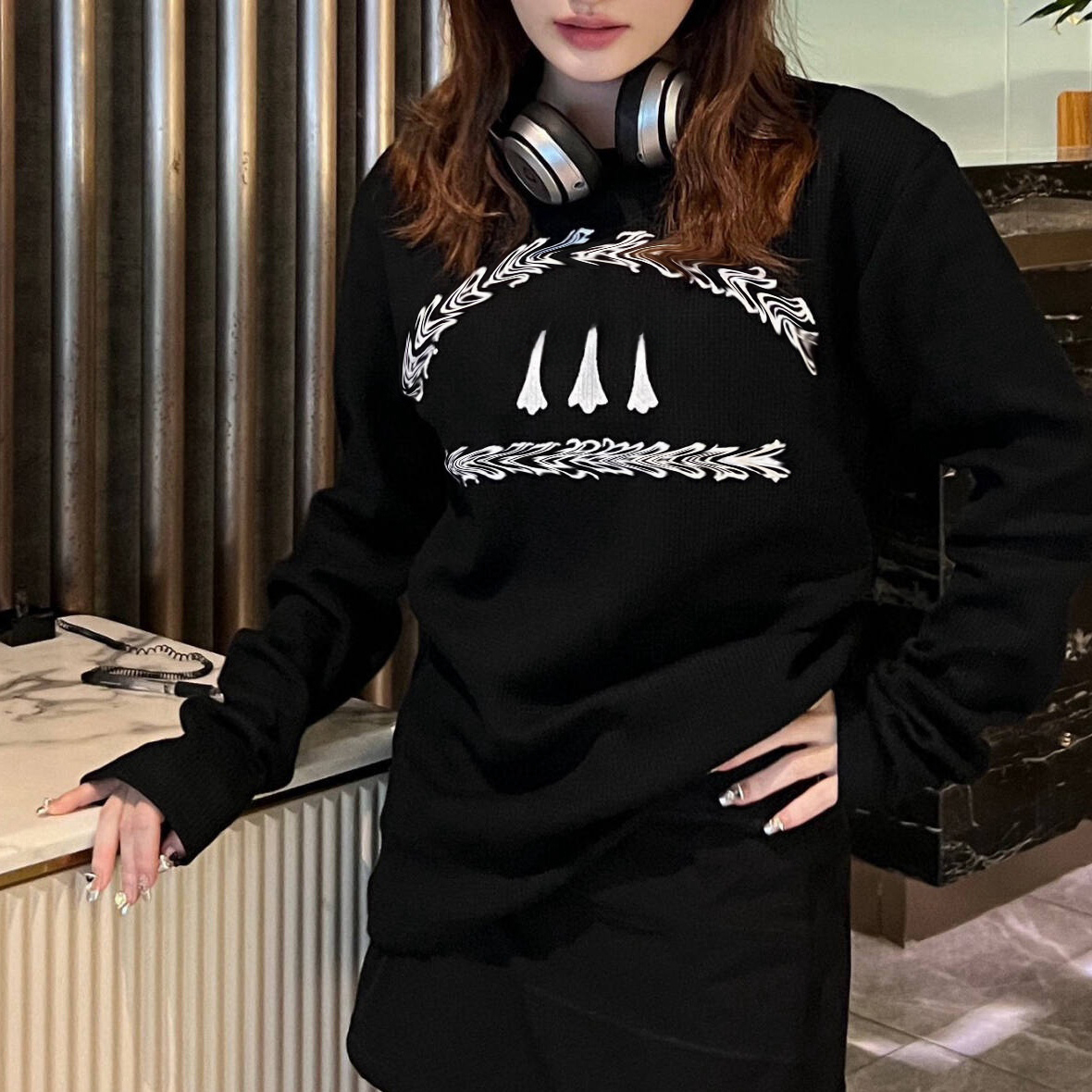 T Shirts Hoodies Sweaters Designer Gletter Long Sleeve Women's Sweaters Autumn And Spring Pullover Long Knit Top for women