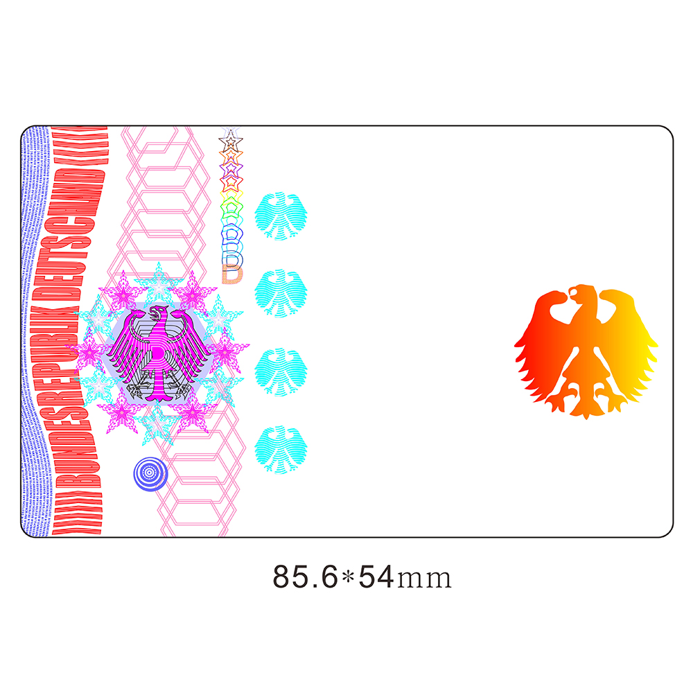 Transparent Clear Hologram Laminated ID Cards Film Overlay Holographic Sticker Overlay