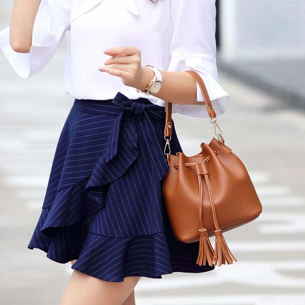 Shoulder Bags New Bucket Bag Women PU Leather Shoulder Brand Designer Ladies Crossbody Messenger Bags