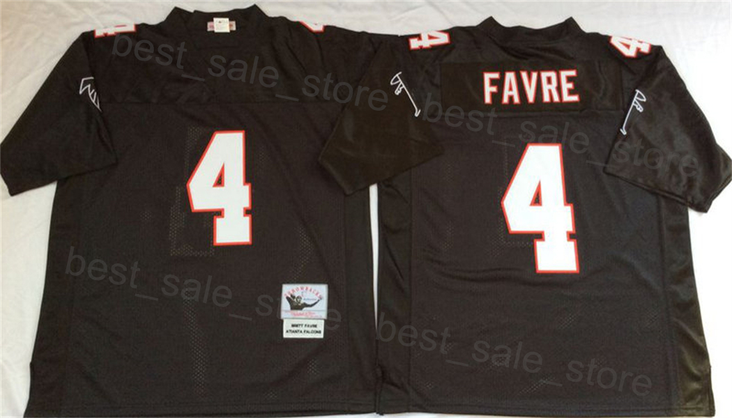Retro Football Falcon Throwback Jerey 21 Deion Sander 7 Michael Vick 10 Steve Bartkowki Uniform Vintage All Stitched Black Red White Team Men For Spor