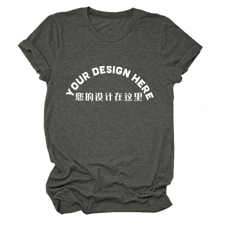 Designer DIY Pattern Printed T-shirt Small Batch Stable Short Sleeve Top