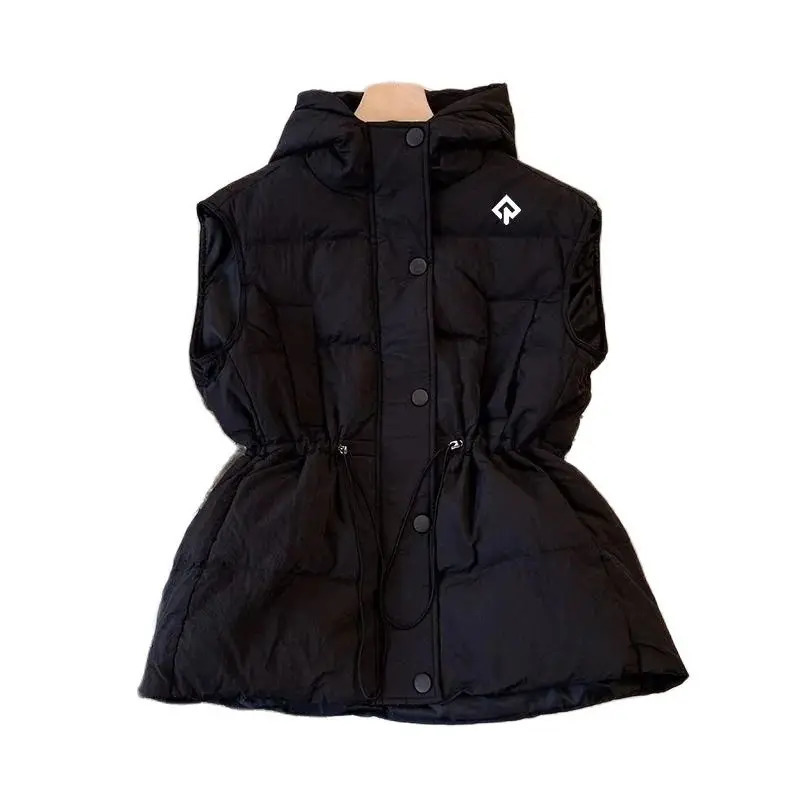 Autumn Golf Wear Women y Vest Fashion Draw Rope Cotton Jacket Clothing Windbreaker Padded 241030