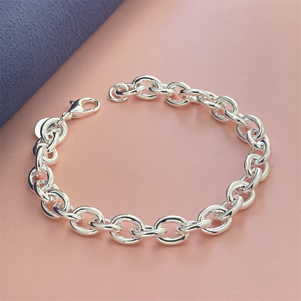 Free shipping Tradition Chain High quality Top Sale 925 Silver Noble fashion charm Bracelet Jewelry
