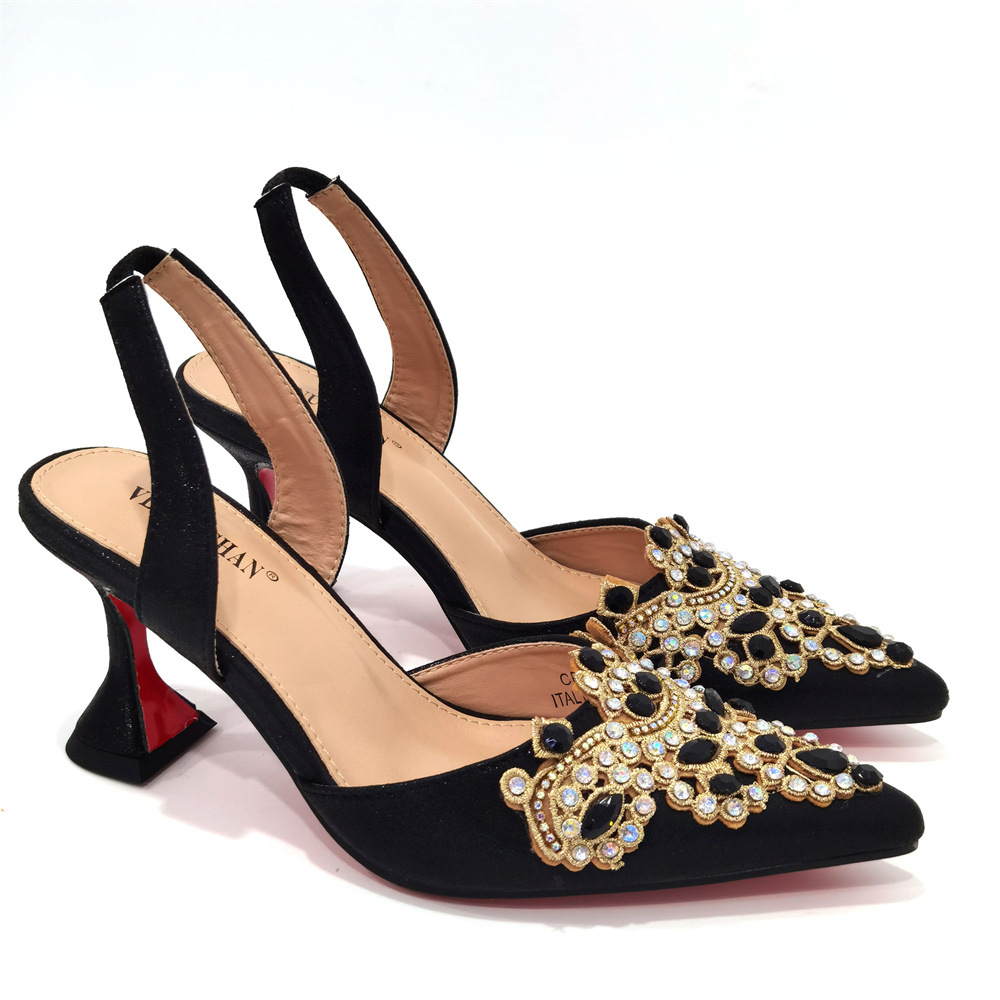Shoe bag set combination wedding pointed shoes dia tassel handbag
