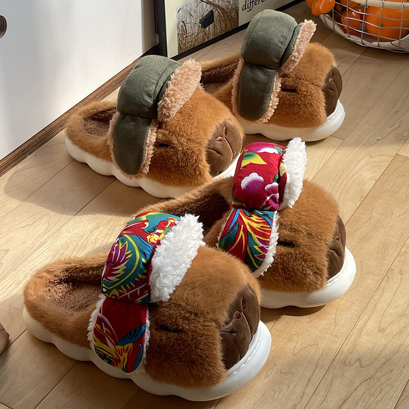 2024 new cotton winter wear, non slip, indoor living, warm home, plush slippers for NEW hot men, free shipping