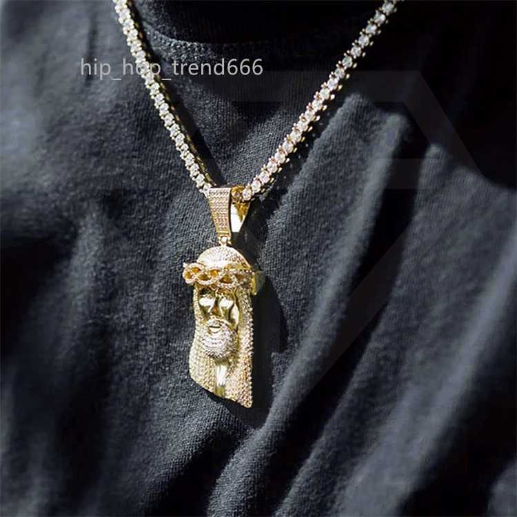 Jesus Face Head Custom Pendant Necklace moissanite Diamond Factory Wholesale Fine Jewelry Christian Jesus Pendant