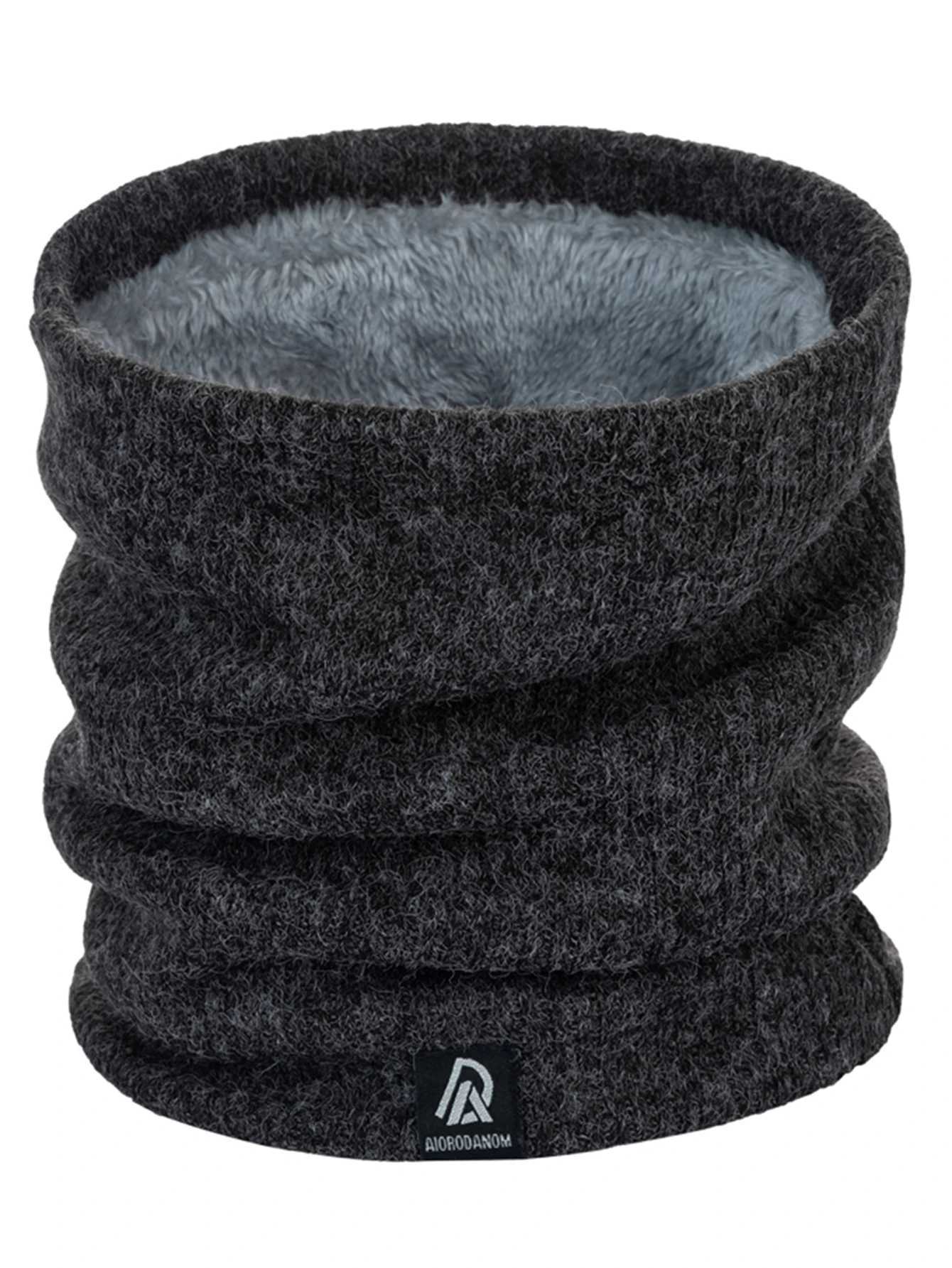 Winter neck with velvet scarf of the same style for men and women warm riding neck wool sleeve knitted cervical protectionX241029