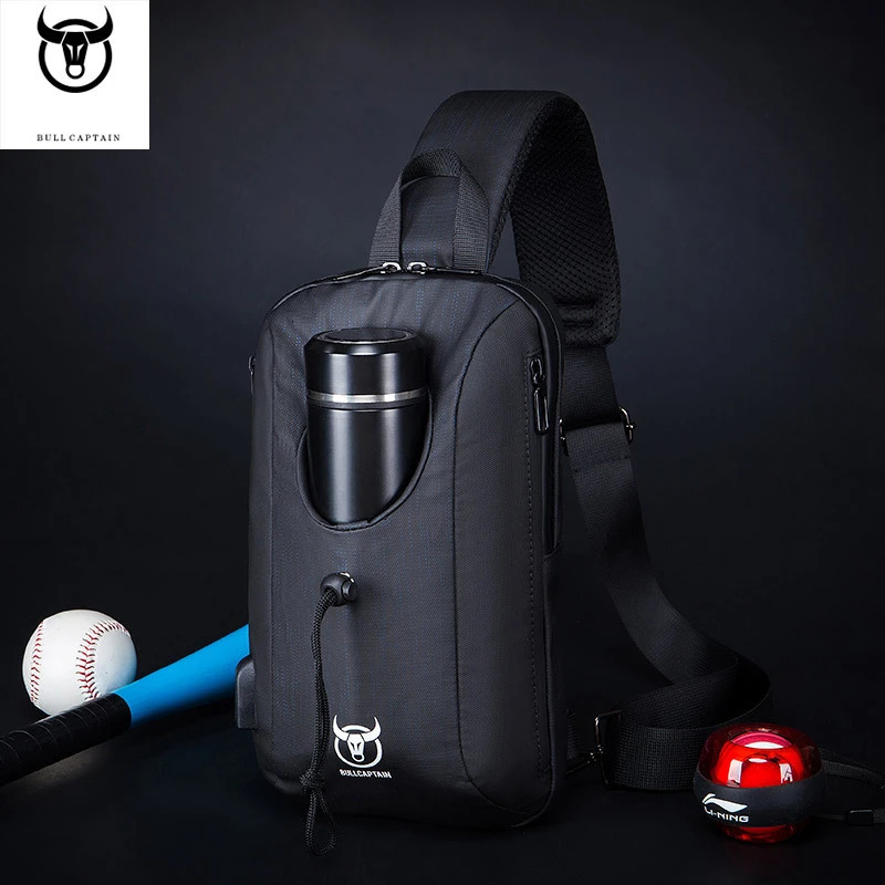 Bullcaptain Oxford Male Chest Pack Running Messenger Shoulder Bag For Men Sport Outdoor Sling Cycling Crossbody Handbag JYB104 241029