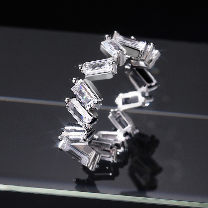 Cluster rings for women luxury diamond ring heart shaped single stone ring round crystal wedding ring exquisite gift