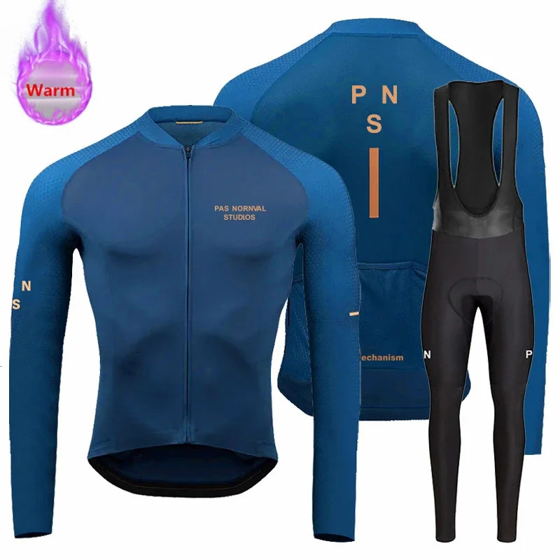 Pns Winter Thermal Fleece Set Cycling Clothes Men Jersey Suit Sport Riding Bike MTB Clothing Bib Pants Warm Ropa Ciclismo 241030 - view 7