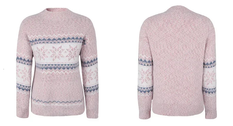 Winter Christmas Jumpers Womens Mock Neck Sweater Casual Loose Long Sleeve Knitwear Warm Soft Pullover Top Femme Xmas Look 241029