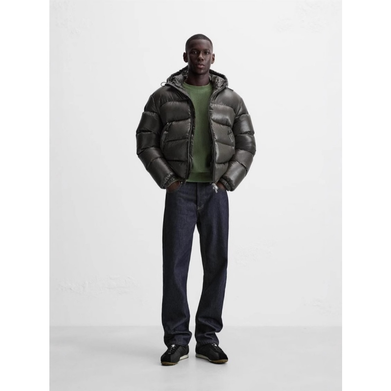 Men's winter padded thickened windproof black fashion warm coat cold solid color fashion leisure coat cotton-padded clothes