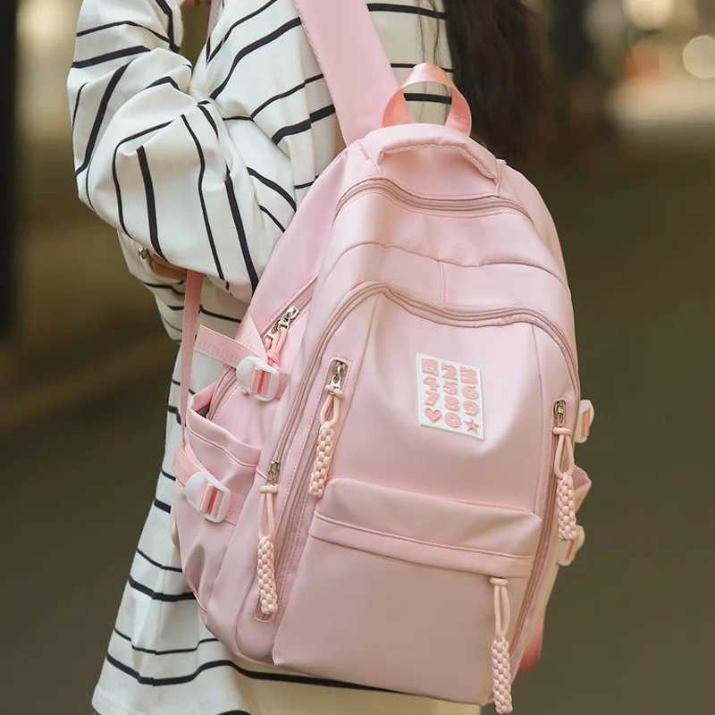 CMM High School Girls Backpack Bags for Teenage Multi Pockets New Kawaii Women Harajuku Cute Travel Mochila 241030