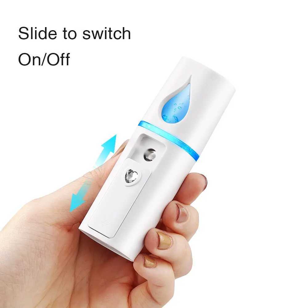 Mini nano spray cooler facial steam humidifier USB charging facial moisturizing atomizer beauty skin care Y241104