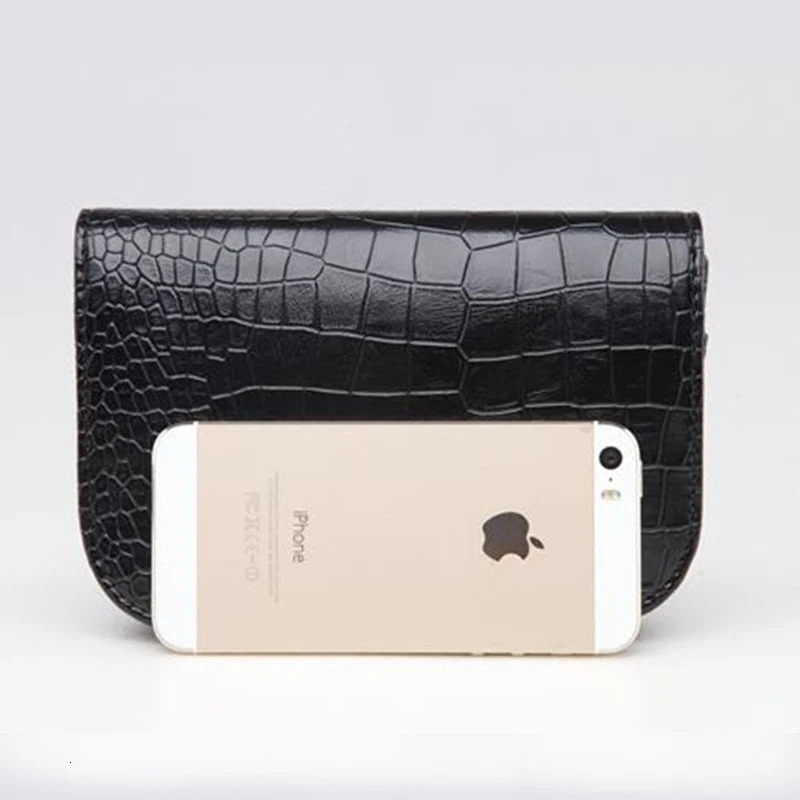 Mihaivina Fashion Women Alligator Waist Pack Leather Belt Bag Fanny Packs Pouch Phone 241029