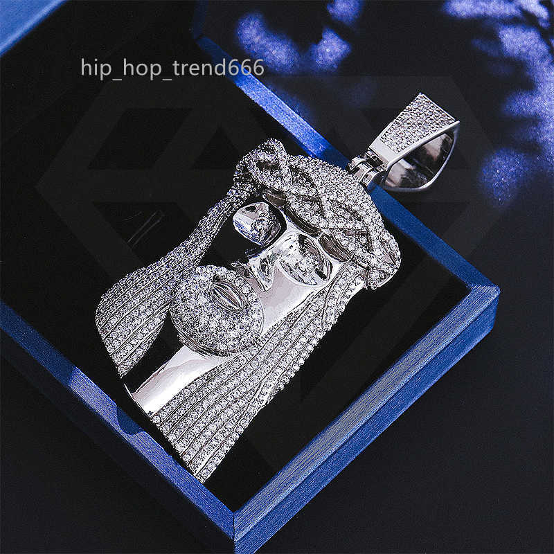 Jesus Face Head Custom Pendant Necklace moissanite Diamond Factory Wholesale Fine Jewelry Christian Jesus Pendant
