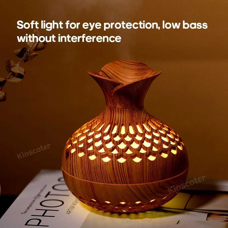 Vase Arathermapy diffuser 300ml sawdust portable air humidifier essential oil diffuser spray commercial Atizer RGB lamp Y241104