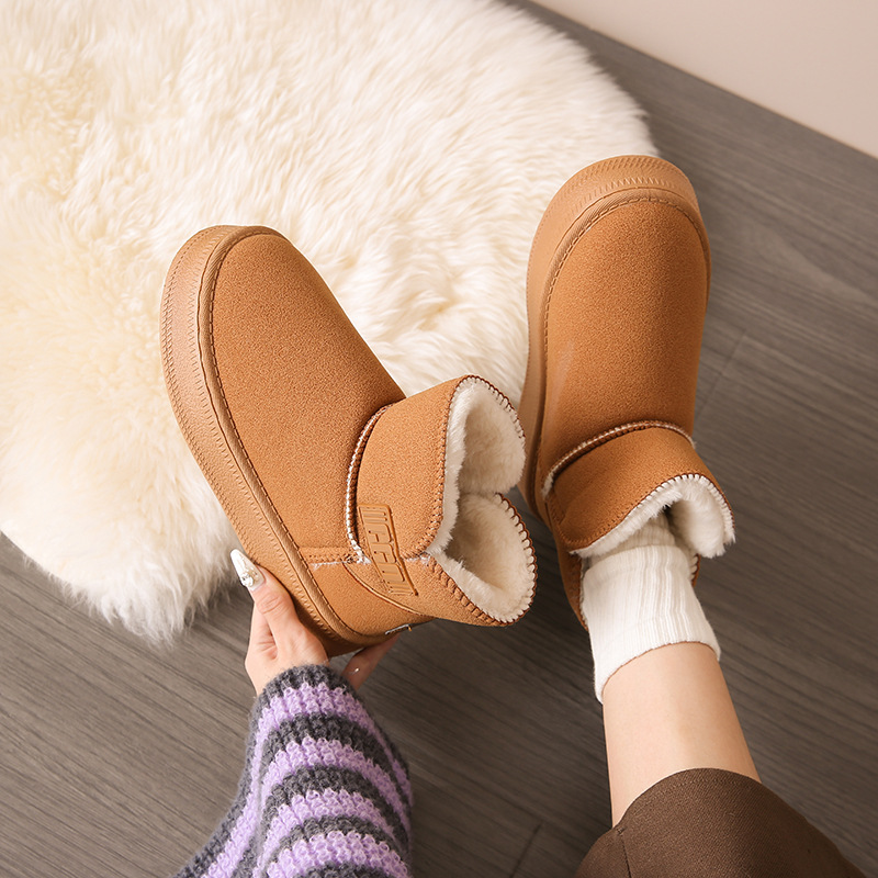 free shipping designer boots snow fur furry winter womens boots thick bottom plush shoes martin boot mens booties