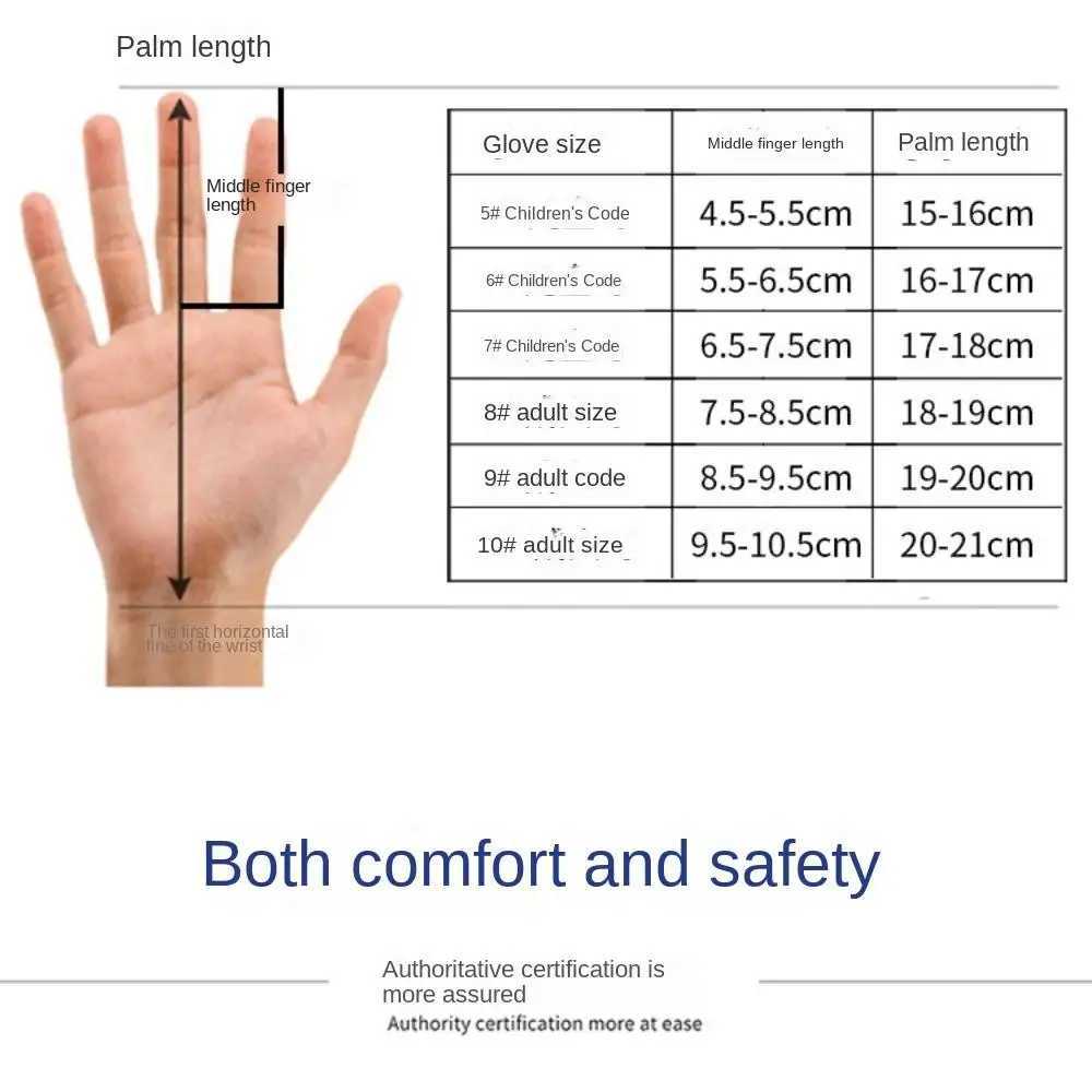 1 pair of size 5-10 goalkeeper gloves thick anti slip childrens football goalkeeper gloves professional padXJ250412