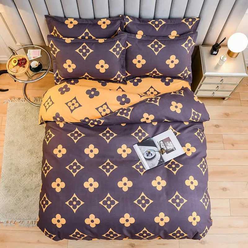 New down duvet bedding set brown bedding set double size suitable for boys teenagers adult tennis rackets comfortable cover X241029