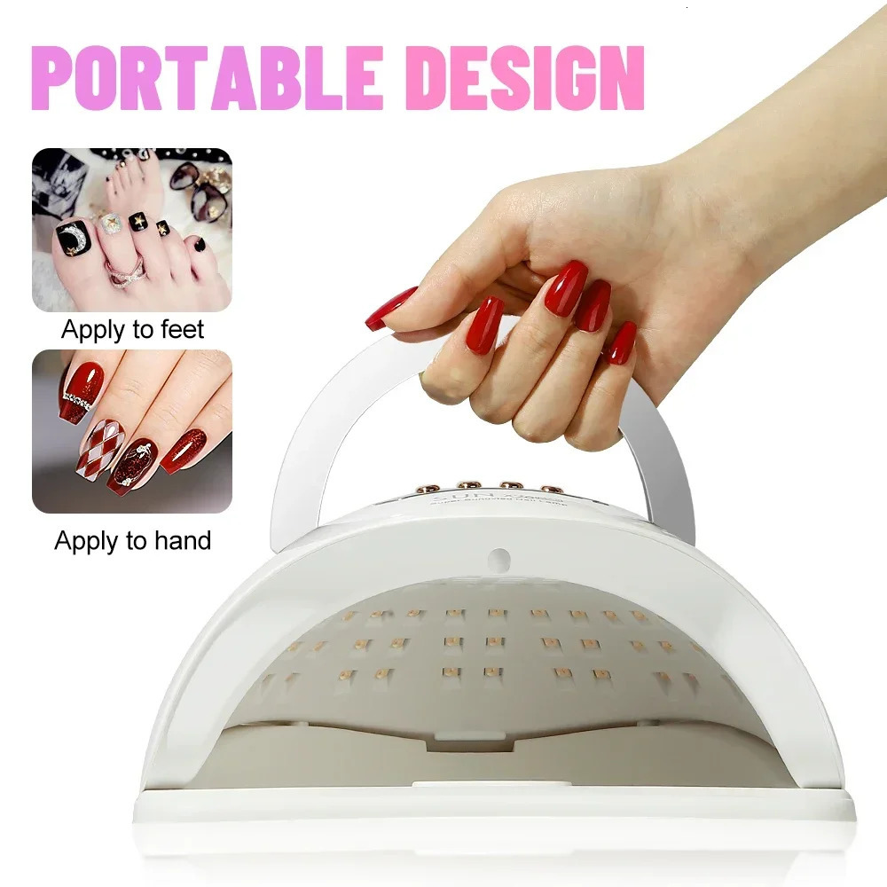 380W LED UV lamp dryer for nail gel polishing with 81LED 4 timer to set HD display screen automatic sensor professional nail lamp 241030
