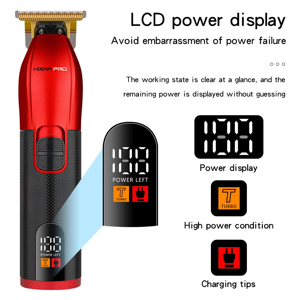 HIENA Pro Barber hair clippers 7000RPM strong power Shaver T9 Electric hair Trimmer Professional mens clipper hair cut machine 241029