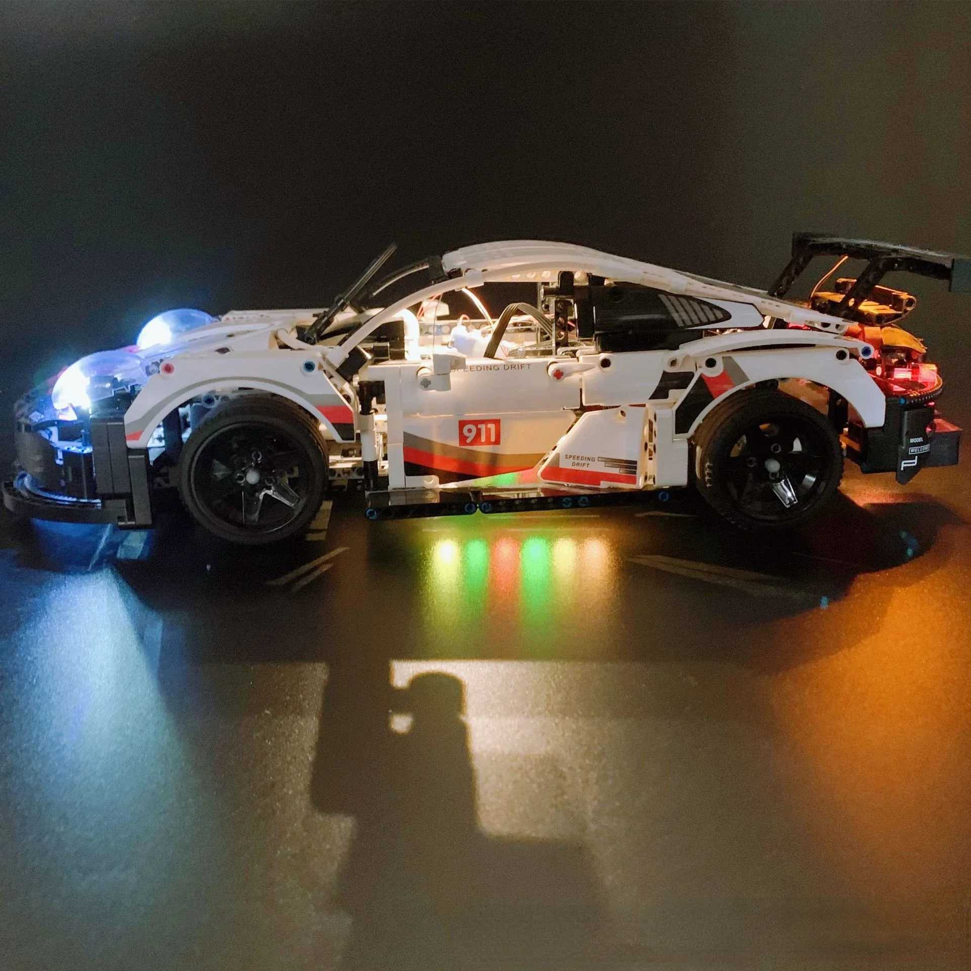 Led Light Kit For 42096 911 RSR Compatile With 20097 White Super Racing Car DIY Lamp Toys Gift Set Not Included Building BlocksXJ241029