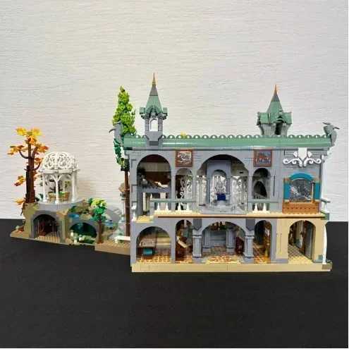 6167pcs Film Series of the Rings Rivendells Street View Building Blocks Model Compatible 10316 Sle Bricks Toy Kid GiftsXJ241029