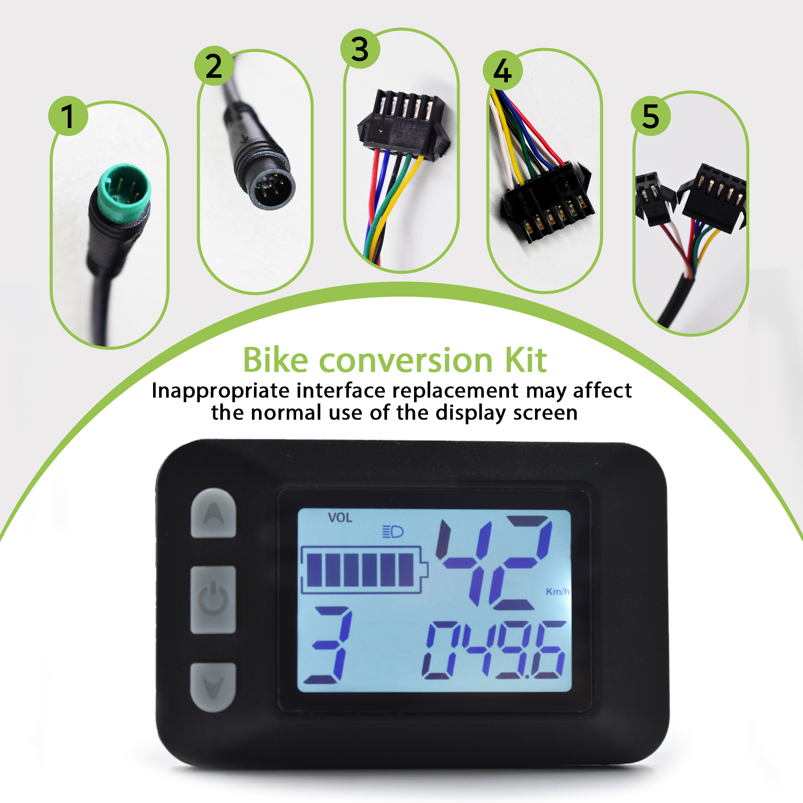 P9 LCD Display Dashboard LCD Display Meter LCD Screen 24V 36V 48V 60V Electric Bike Meter For Electric Scooter