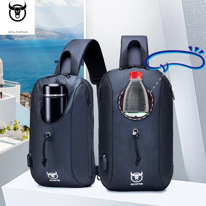 Bullcaptain Oxford Male Chest Pack Running Messenger Shoulder Bag For Men Sport Outdoor Sling Cycling Crossbody Handbag JYB104 241029