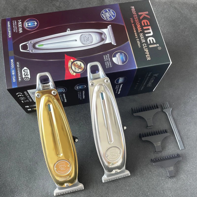 Kemei KM-1949 Pro electric barber full metal professional hair trimmer for men beard hair clipper finishing hair cutting machine 241029