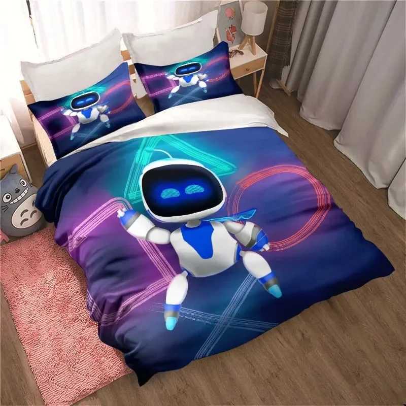 ASTRO BOT Cute Cartoon Bedding Down Duvet Cover Single Bed King Bed Cover Adult Boys Bedding Down Duvet Cover X241029