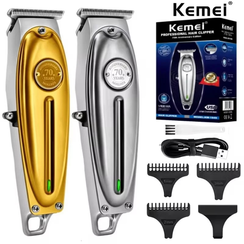 Kemei KM-1949 Pro electric barber full metal professional hair trimmer for men beard hair clipper finishing hair cutting machine 241029