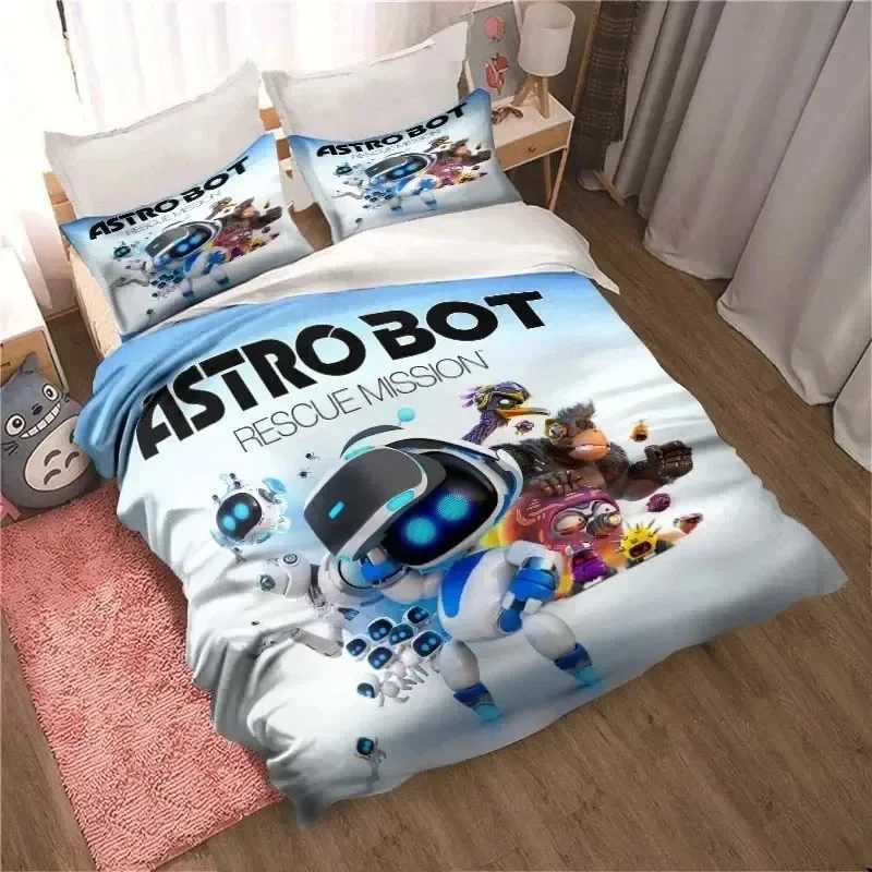 ASTRO BOT Cute Cartoon Bedding Down Duvet Cover Single Bed King Bed Cover Adult Boys Bedding Down Duvet Cover X2410291