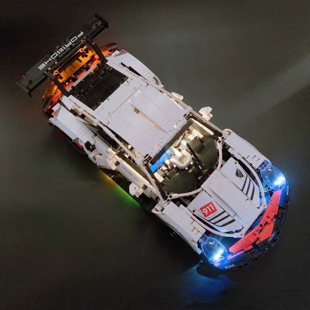 Led Light Kit For 42096 911 RSR Compatile With 20097 White Super Racing Car DIY Lamp Toys Gift Set Not Included Building BlocksXJ241029