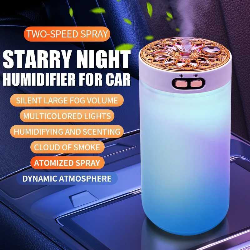 Wireless car air humidifier portable humidifier diffuser starry sky projection light MistMaker Bedro RGB color night light Y241104
