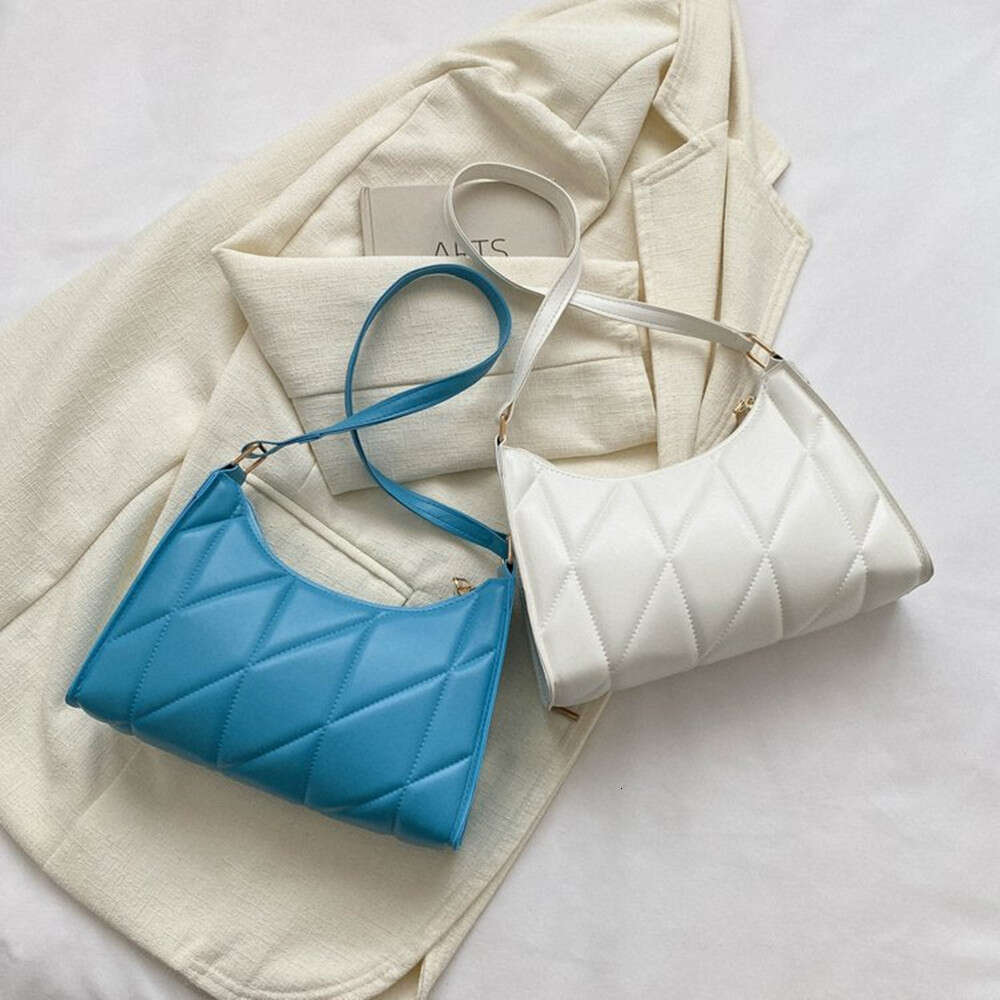 Fashion Women Shoulder PU Leather Solid Color Handbags Leisure Commuter Chain Underarm Bag Ladies Clutch Purse