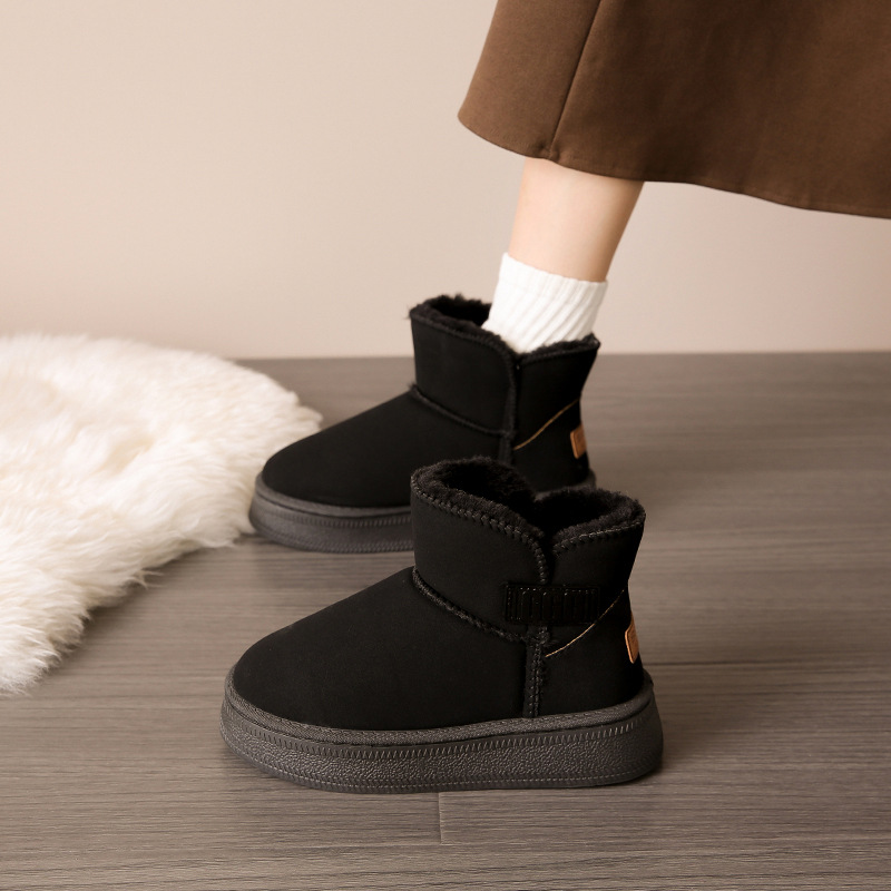 free shipping designer boots snow fur furry winter womens boots thick bottom plush shoes martin boot mens booties