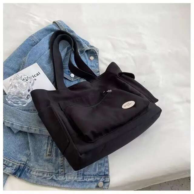 Women's Fashion Shoulder Class Large Capacity Student Tote 2023 New Canvas Commuter Handbag Women Bag
