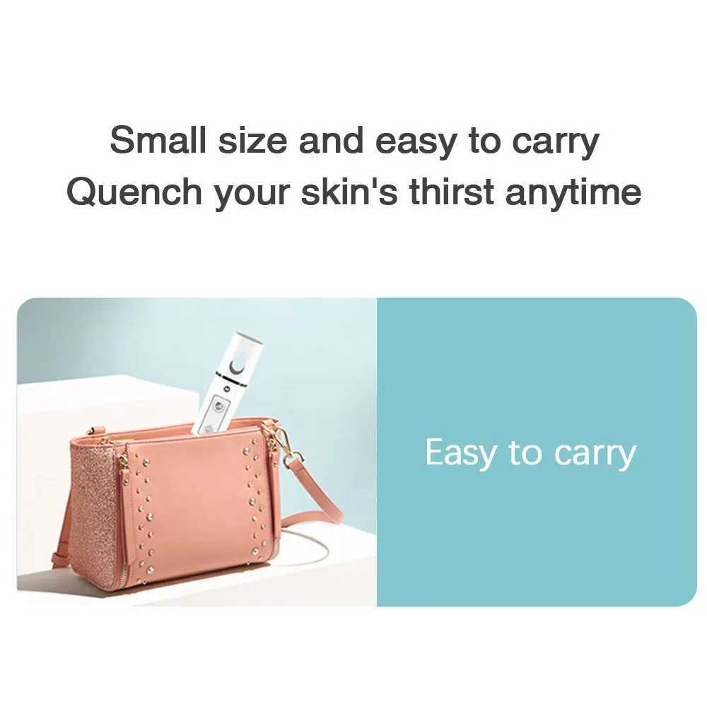 Mini nano spray cooler facial steam humidifier USB charging facial moisturizing atomizer beauty skin care Y241104