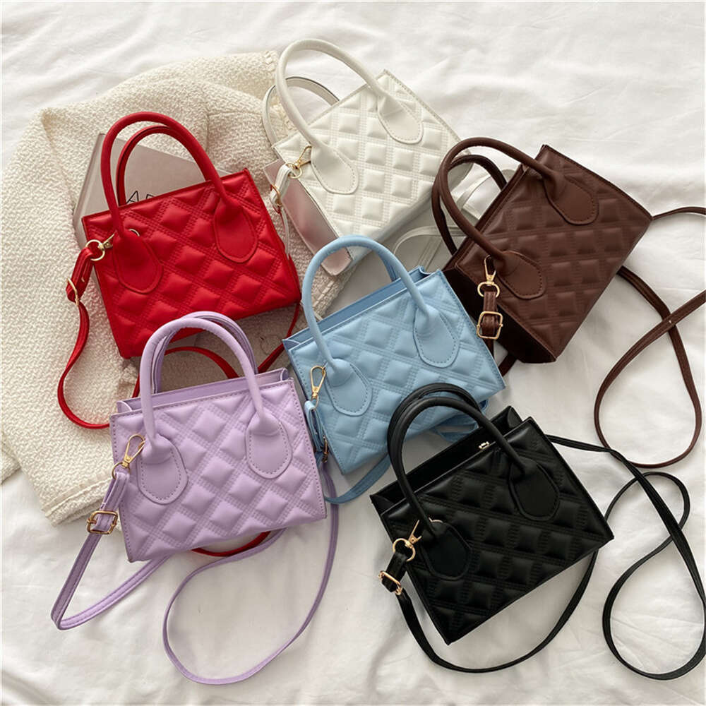Women's Crossbody One-shoulder Small Square Retro Texture New Trendy Fashion Simple Personality Hand Messenger Bag 4 8cea2