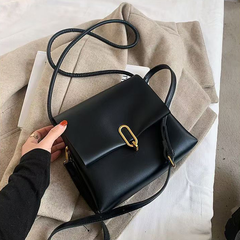 Fashion Women Bags messenger shoulder bag pu leather solid color handbag trendy simple woman Crossbody bag