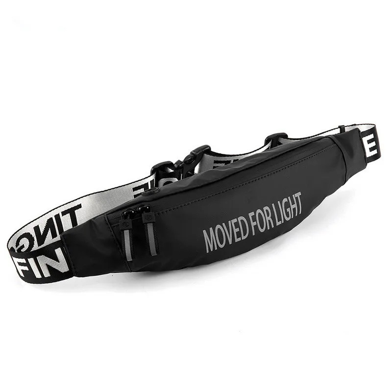 Fanny Pack Black Waterproof Money Belt Bag Men Women Sport Male Waist Bags for Phone Travel y Wallet 241029