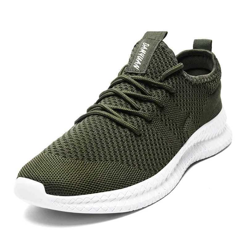 High Quality Fujeak Ultralight mens running shoes casual breathable mesh sports shoes anti slip Fi solid color mens shoes Plus size 46 T241029