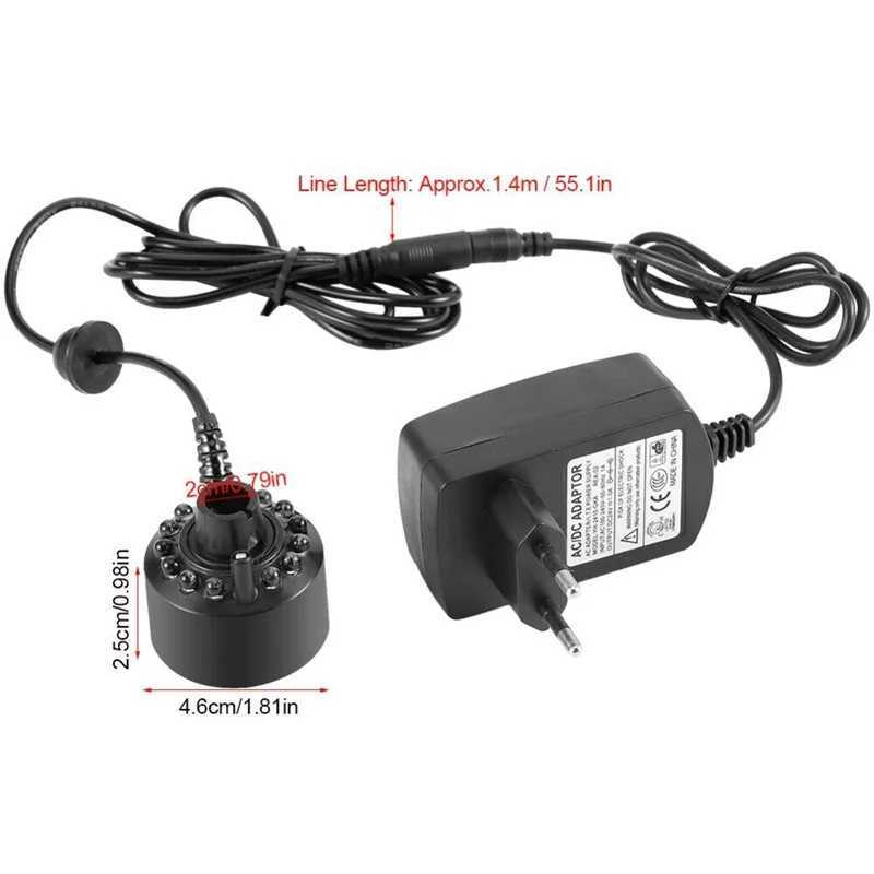 ELOOLE 24V Color Changing Commercial Nebulizer Fountain Pool Nebulizer Air Humidifier 12 LED with Adapter Y241104