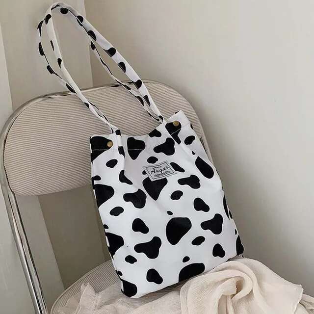 Casual Tote Butterfly Leopard Zebra Cow Print Shoulder Women Handbag Totes Ladies Cute Canvas New 2024 Shopping Bag
