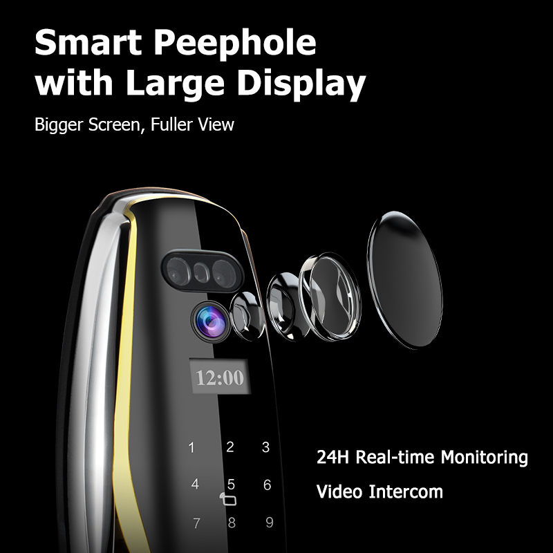 PLM1 Advanced Home Security Smart Door Lock with Fingerprint Reader & Digital Keypad